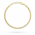Bransoletka złota jednostronnie diamentowana 3mm