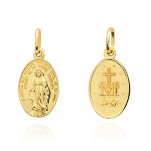 Medalik złoty cudowny zawieszka mały pr. 585