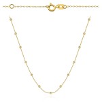 Naszyjnik złote diamentowane kulki choker 36+3cm
