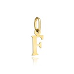 Gold letter F pendant
