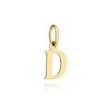 Gold letter D pendant