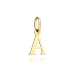Gold letter A pendant