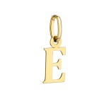 Gold letter E pendant