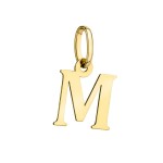 Gold letter M pendant