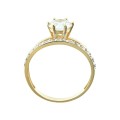 Złoty pierścionek pr. 333 cyrkonie duży kamień 3.1501