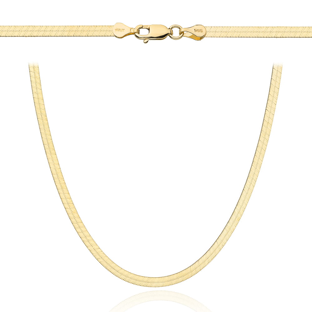 Łańcuch złoty taśma 45cm - 3 mm